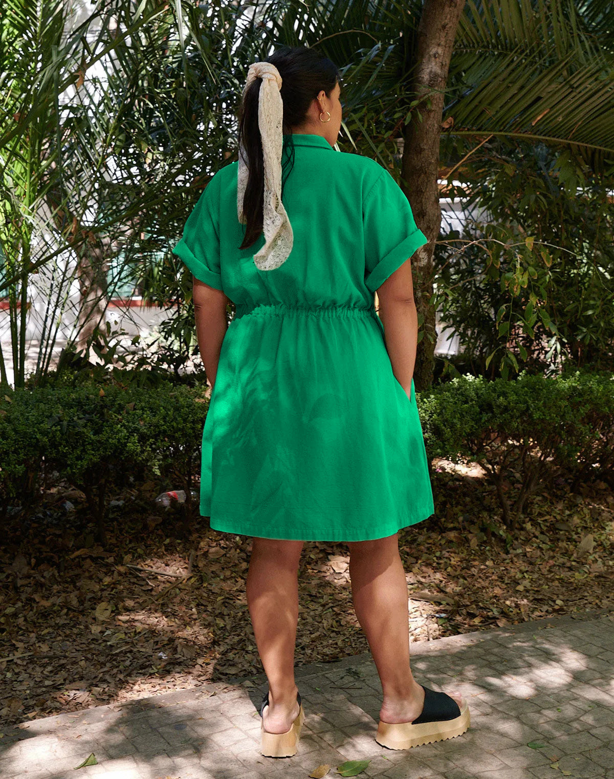 Utility Cinched Zip Dress