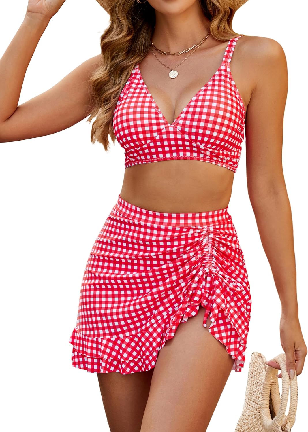 Women's High Waisted Bikini Sets Tummy Control Bathing Suit Two Piece Swim Suit 2026 Retro Swimsuit