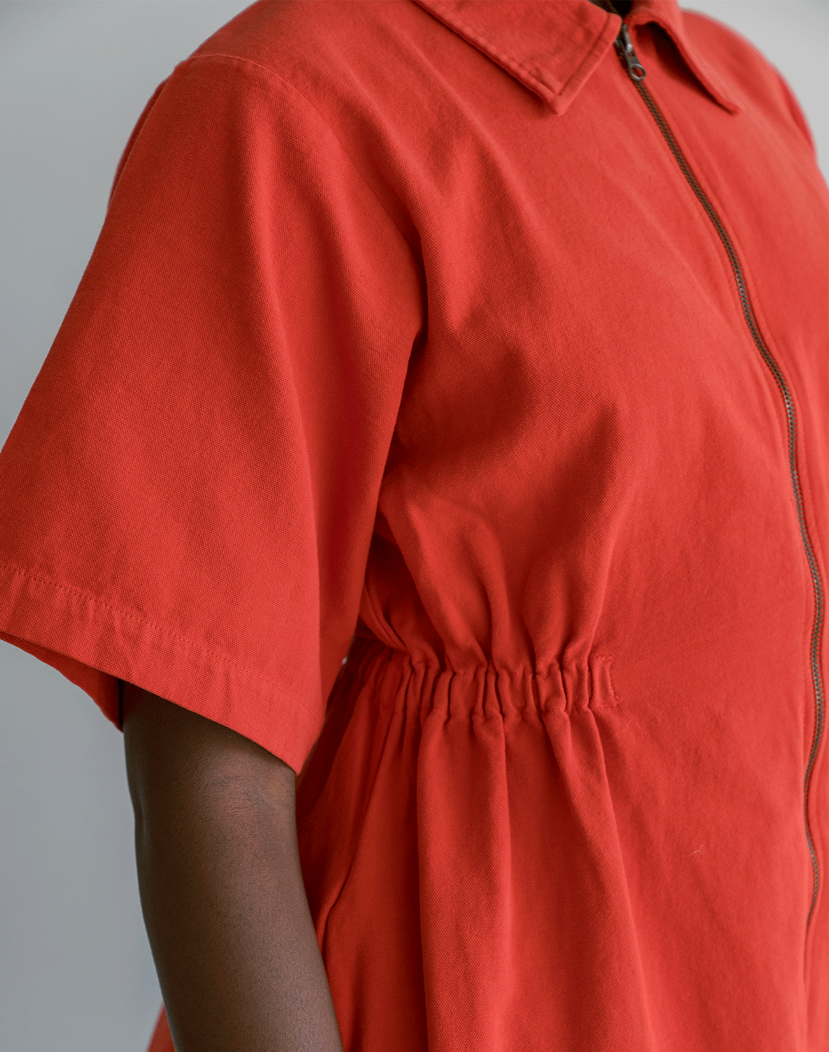 Utility Cinched Zip Dress