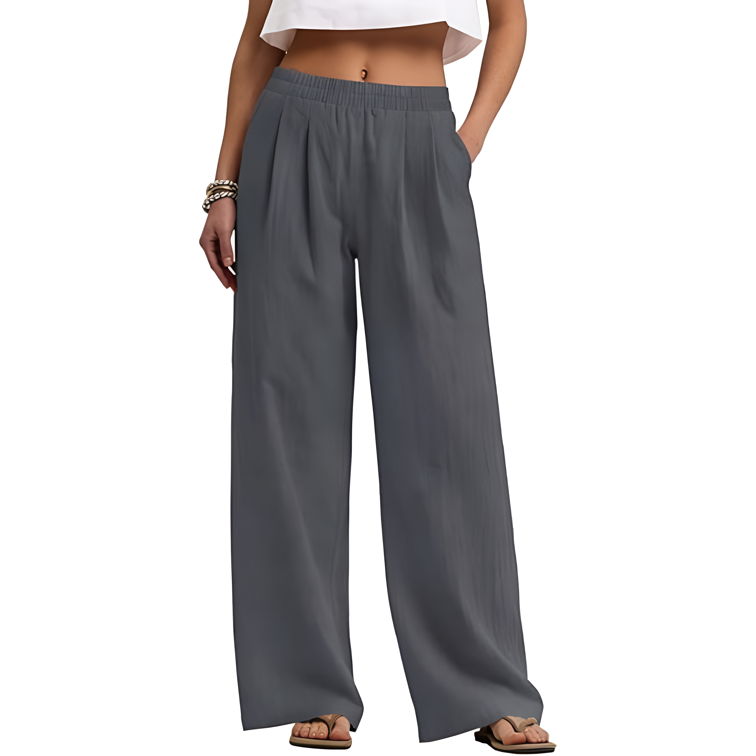 Wide Palazzo Casual Travel Trousers For Women