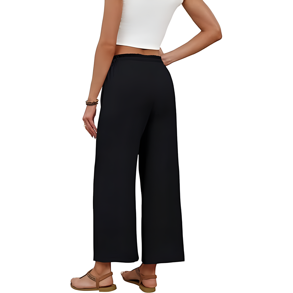 Lounge Pants With Drawstring And Flowy Palazzo Style For Women