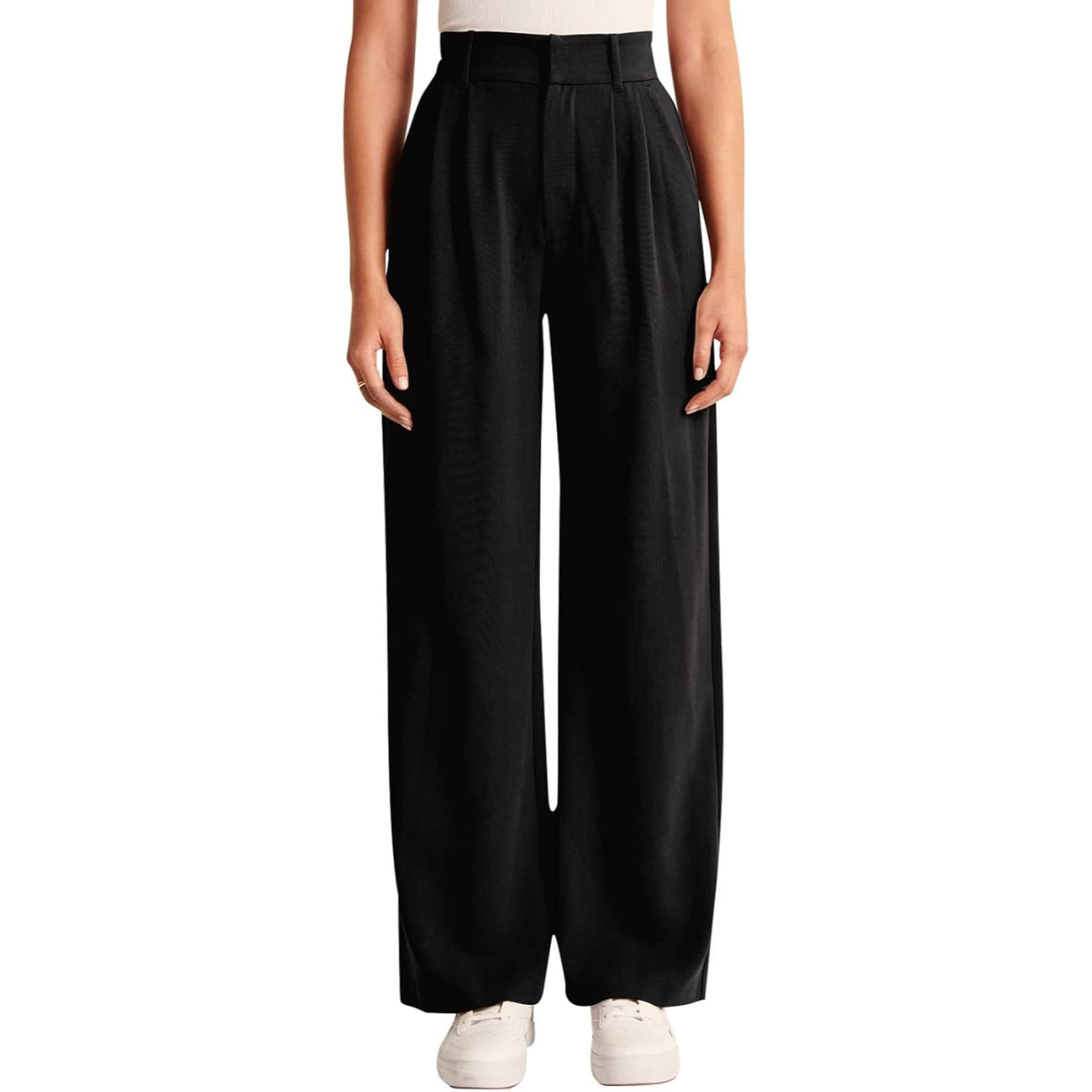 High Rise Formal Trousers With Pockets For Women