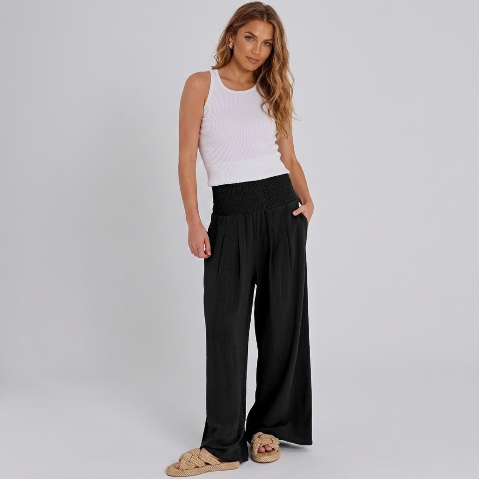 Casual Boho Wide Palazzo Pants For Women