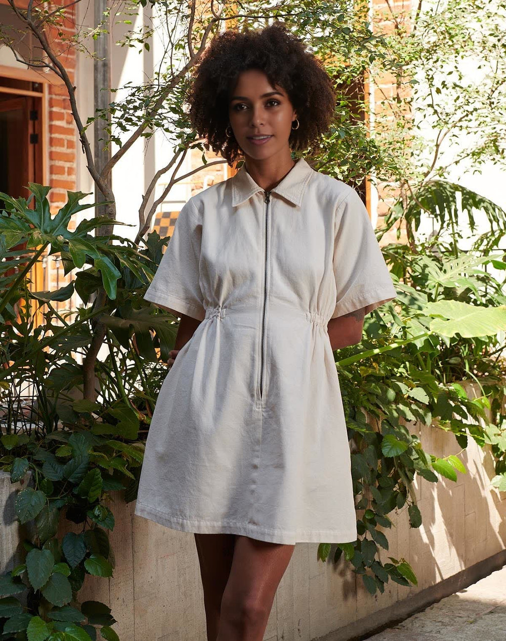 Utility Cinched Zip Dress