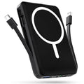 10000mAh Magnetic MagSafe Power Bank, Wireless Charger with LED Display, Dual USB-C & Lightning Cables, USB Output, Portable Mobile Device Accessories for iPhone 17/16/15/14/13/12 Series